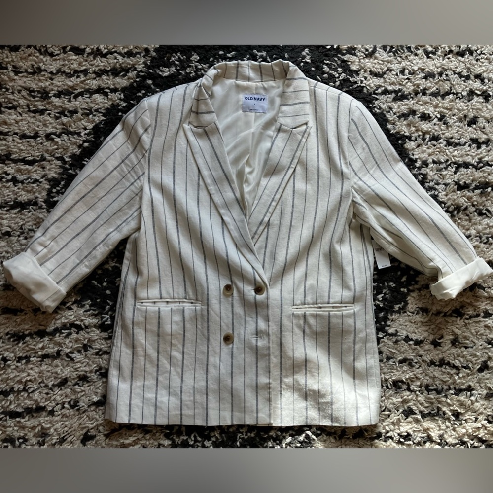 Linen-blend Blazer